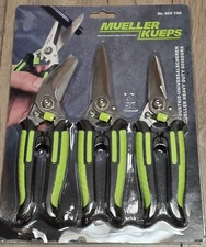 Mueller Kueps 3pc Heavy Duty Spring Loaded Scissors w/Lock, Shears #905100