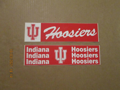 NCAA Indiana State Lot of 2 Circa 1990's Team Logo Bumper Stickers Lot #4