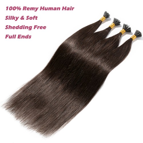 200 Strands I Tip Hair 100g Stick Tip Remy Human Hair Extensions Micro Ring Bead - Picture 7 of 28