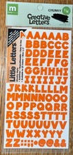Making Memories Orange Chunky Creative Little Letters Alphabet Alpha Number 7/16