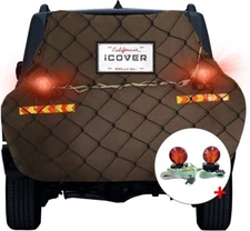 iCOVER Bike Cover for Transport with Magnetic Towing Light& License Plate Pocket