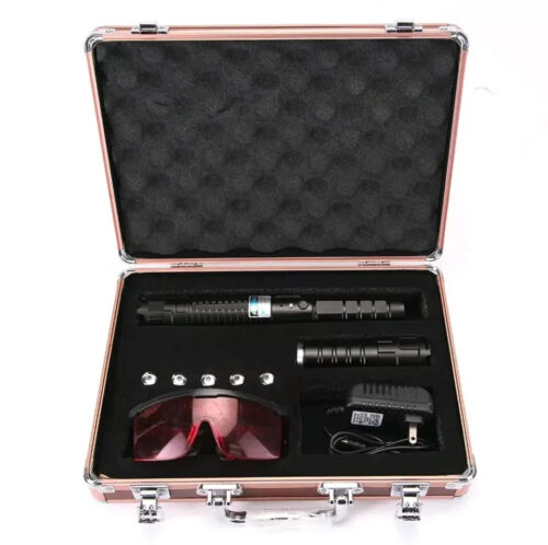 Blue High Power Laser Pointer 450nm Visible Light Beam Laser Pen Adjustable - Picture 4 of 23