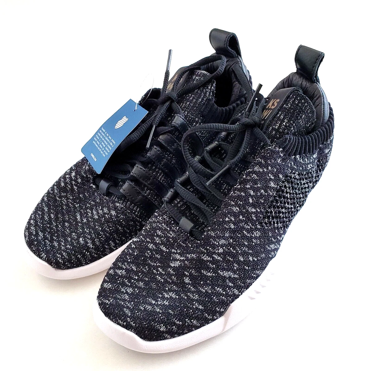 K Swiss Gen K Icon Knit Gray Lace Up Womens 5.5 Shoes Sneakers