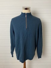 Tommy Bahama Men s Blue Quarter Zip Sweater Size Large