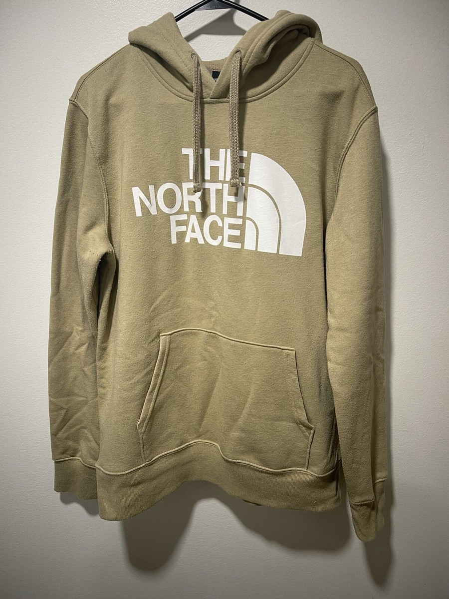 The North Face Mens Hoodie Sweatshirt, Beige/Tan, Medium, Logo