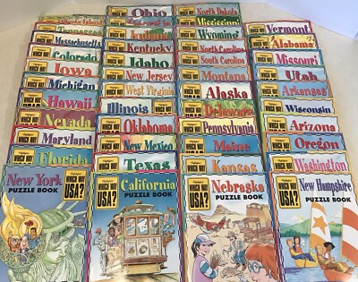 Highlights Which Way USA Set of 45 States Puzzle Magazines Homeschool W/43 Maps