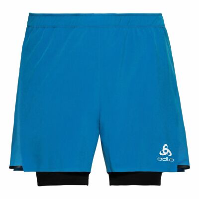 ODLO ZEROWEIGHT CERAMICOOL PRO 2-in-1-Shorts, Herren Laufhose, Sporthose