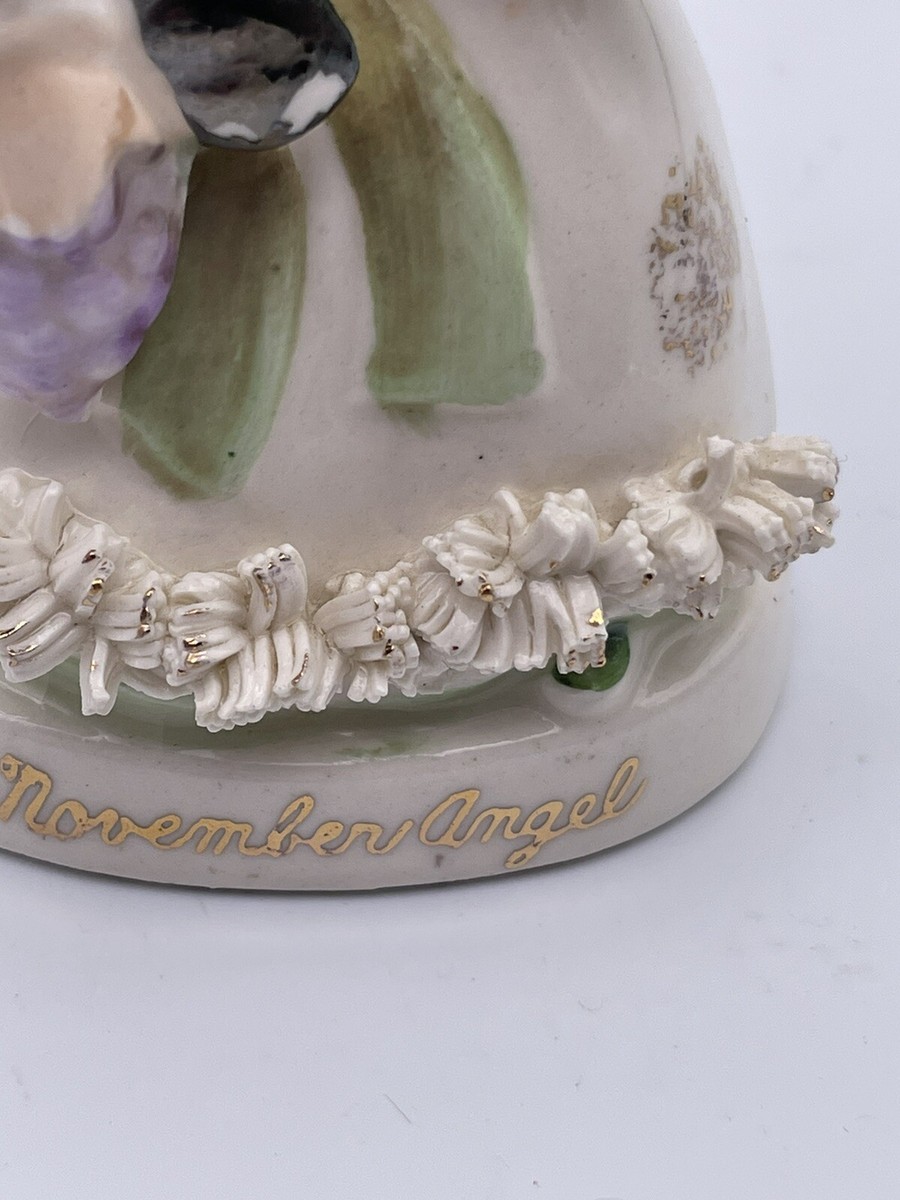 Vtg. Napco Japan C1371 November Birthday Angel Figurine Spaghetti