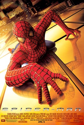 2002 Spiderman Movie Poster 11X17 Peter Parker Tobey McGuire Goblin Marvel  🕷🍿