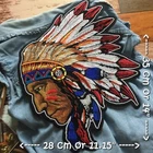 Native American Indian Motorcycle Biker Iron on Embroidered Large Back patch XL