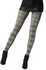 Pretty Polly Fashion Printed Tartan Tight Grey Mix - PNAWC1