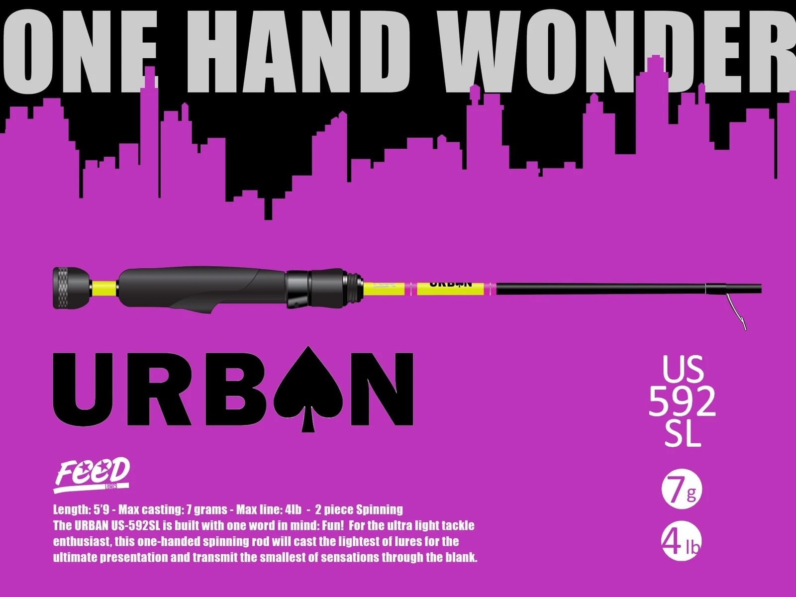 Feed Rod Spinning Urban US-592SL 4 lb 7 grams (2810)