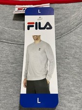 NEW  FILA  MENS Sz LARGE Gray FLEECE SWEATSHIRT - NEW WITH TAGS - GREY