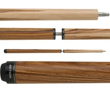 Action ACTBJZ Zebrawood Break Jump Cue - Free Shipping