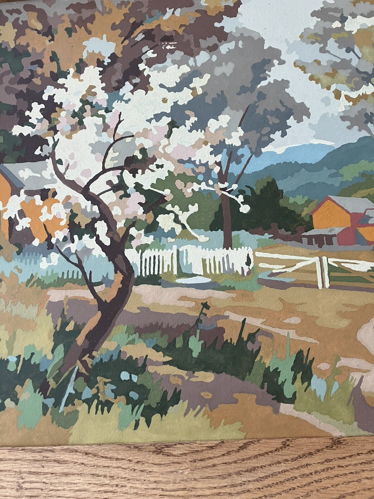 Vintage Framed Farm Scene Paint by Number eBay