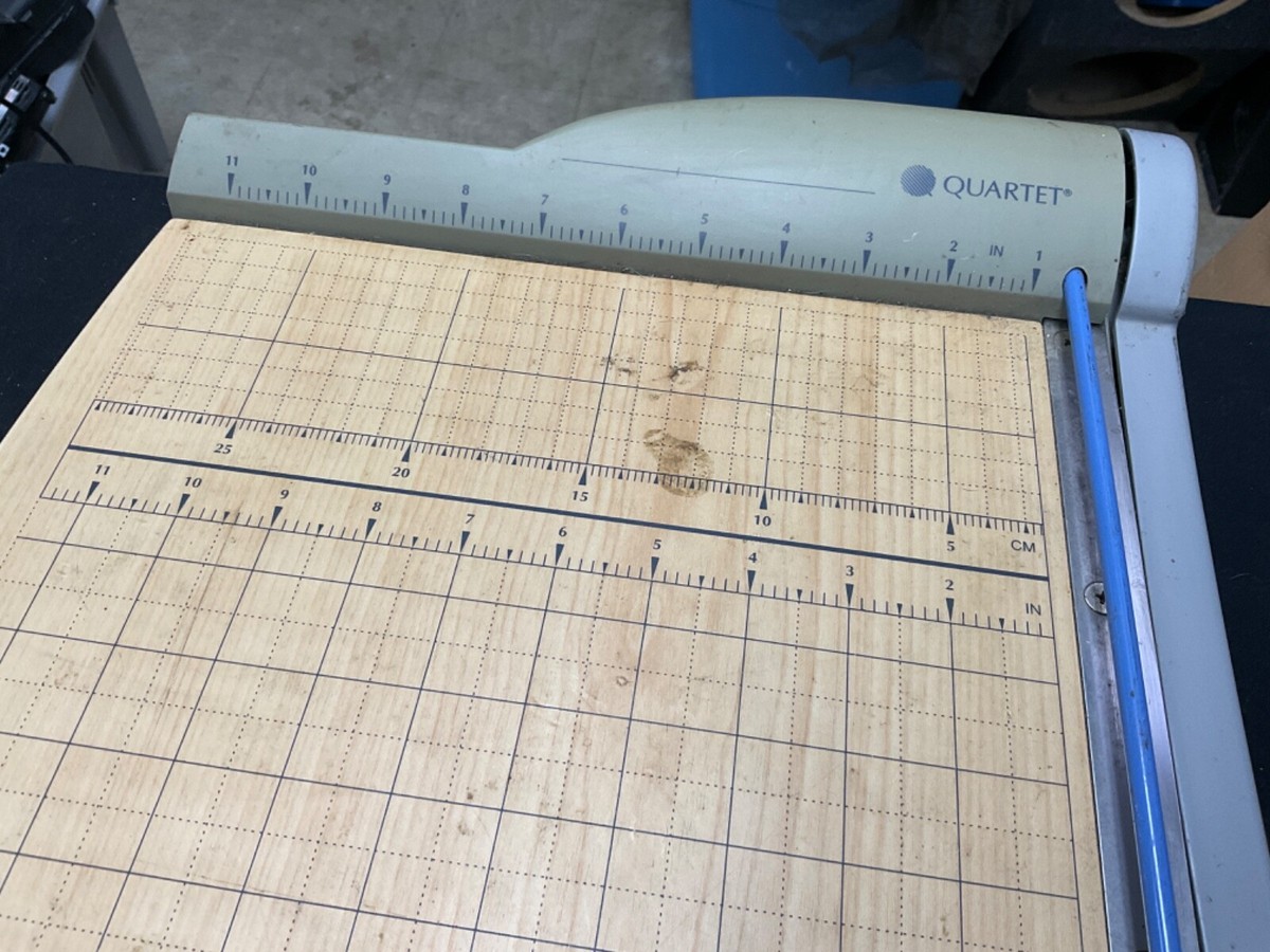 Paper Trimmer Guillotine Cutter Quartet Heavy Duty Wood Base Paper Trimmer Guillotine Cutter Quartet Heavy Duty Wood Base