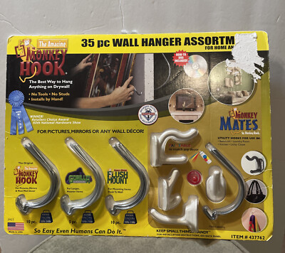 The Amazing MONKEY HOOK 35pc Wall hanger Up to Rated