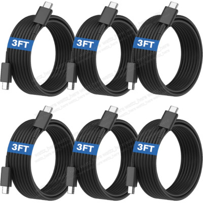 3/6Pack USB-C to USB-C Fast Charging Cable Type C Quick Charging Cord Data SYNC
