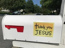 Thank You Jesus Magnet – 6 x 4.5 Inch – Faith-Based Car Magnet.