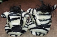 SlumberzzZ Childrens/Kids Super Soft Zebra Slippers Girls M 5/6