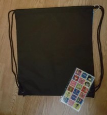 Girl Scout Brown Nylon Drawstring Backpack Bag Ready for Decals, Monogram