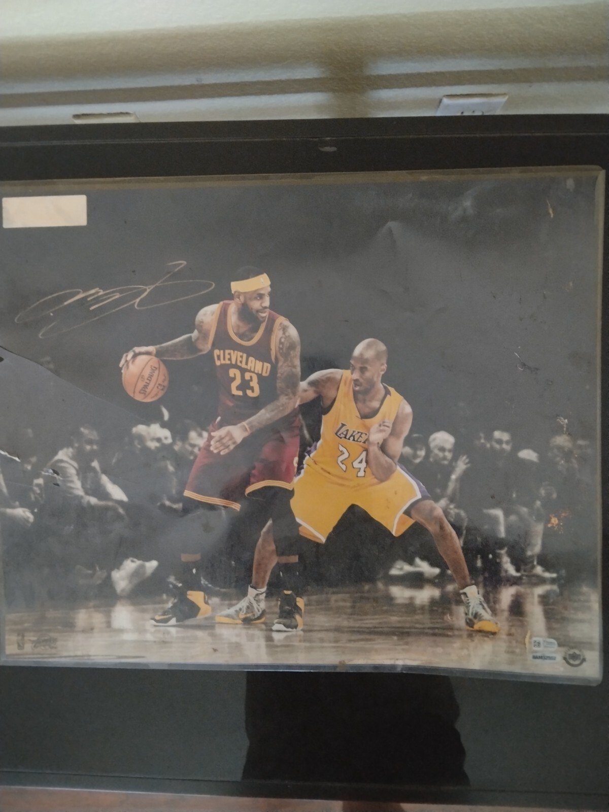 LeBron James Autographed Signed Cleveland Cavaliers " LeBron vs Kobe Match Up 11" 16x20 Image 