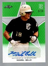 2020 Leaf Perfect Game National Showcase Auto Green #BAMB3 Michael Bello 9/10