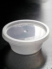 Satco 2oz REUSABLE container tub baby food sauce dip deli pot ice-cream reusable