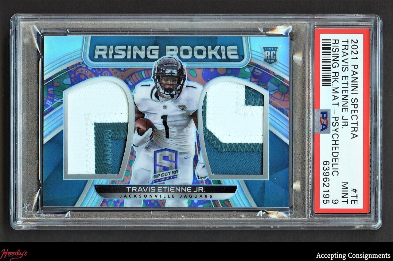 Travis Etienne Panini Spectra Rising Rookie Materials #TE Psychedelic