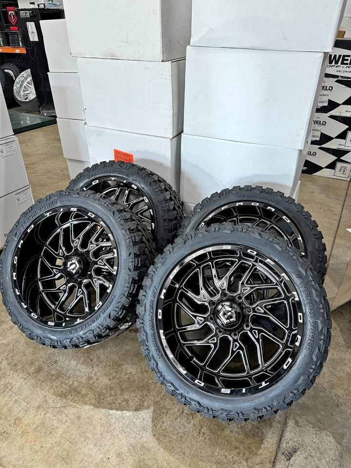22x12 TIS 544BM WHEELS RIMS 33