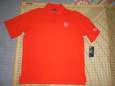 MENS LARGE ORANGE UNDER ARMOUR MESA C.C. POLO SHIRT - NWT