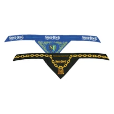 Snoop Dogg Doggie Doggs Pet Bandanna 2-Pack D-O-double-G Dizzle Size Large