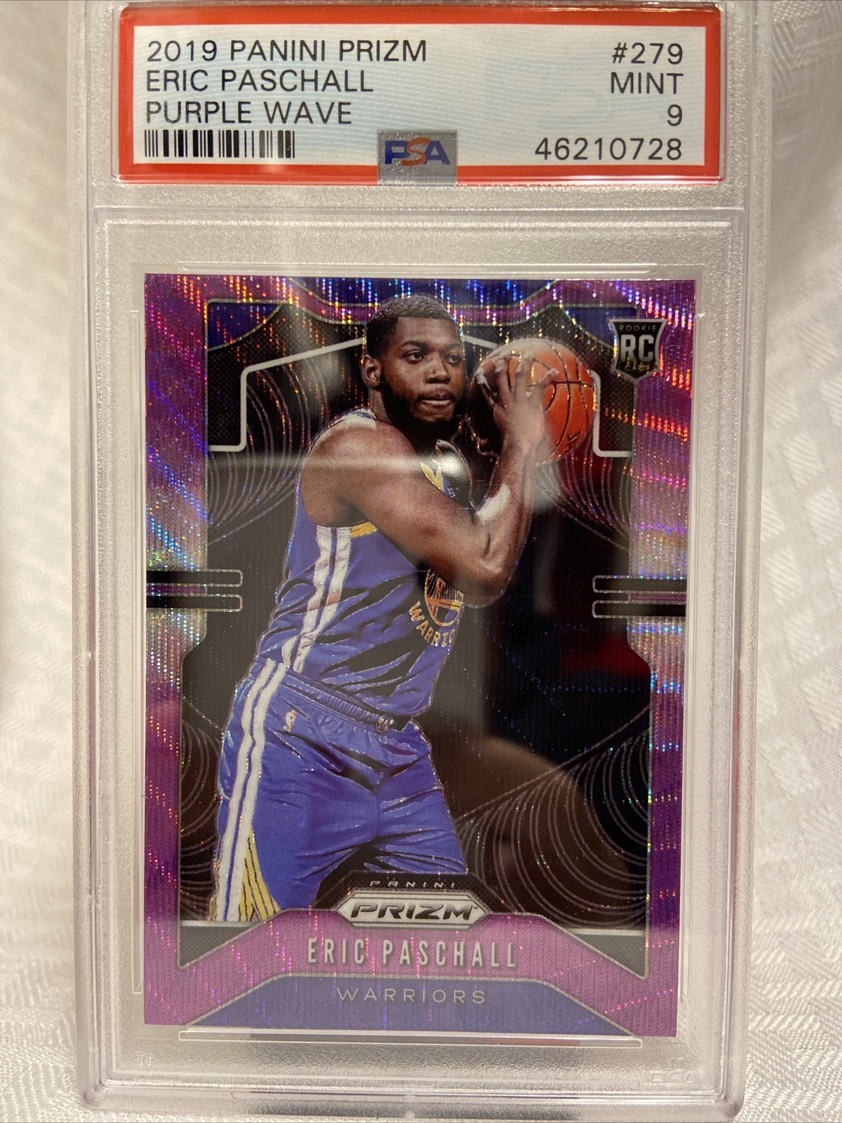 2019-20 Panini Purple Wave Prizm #279 Eric Paschall RC Rookie PSA 9 Utah Jazz