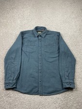 Howler Brothers Bros Flannel Men's Large Blue Rodanthe Plaid Heed The Call