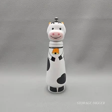 Vintage Kamenstein Cow Ceramic Pepper Grinder Pepper Mill Carbon Steel Mechanism