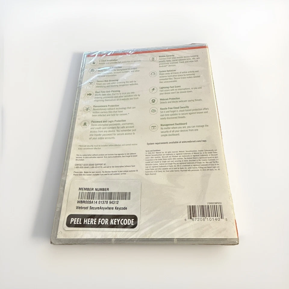 Webroot Internet Security With Antivirus For PC MAC Android IOS (SEALED) - Image 2 of 2