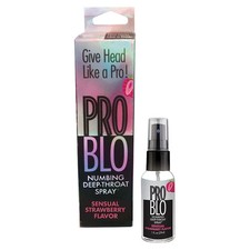 Little Genie ProBlo Deep Throat Spray Strawberry Flavored Oral Mist 1oz