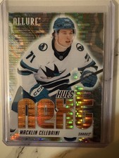2025-26 Upper Deck Allure Macklin Celebrini Hues Next Orange Spectrum /299