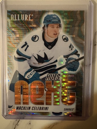 2025-26 Upper Deck Allure Macklin Celebrini Hues Next Orange Spectrum /299