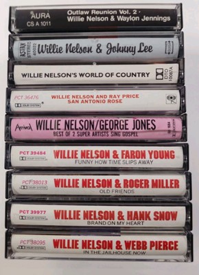 Lot Of 9 Willie Nelson Audio Cassette Tapes Most With Other Artist Duets Country
