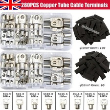280PCS Tinned Copper Lug Ring Battery Wire Terminals Welding Cable Connectors UK