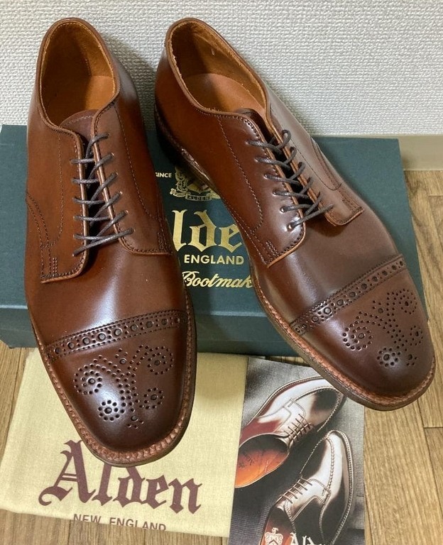 Alden D0517 Color 4 Shell Cordovan Medallion Tip Blucher