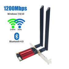 WiFi 5 PCI E Wireless Adapter Network Card AC1200 Dual Band 2.4G 5GHz For