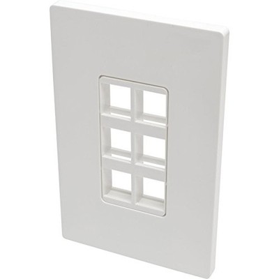 Tripp Lite N080106 6-Port Wall Plate Keystone White