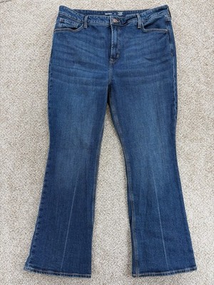 Old Navy Extra High Rise Flare Jeans Women's 16 ANZA Blue Secret Smooth 90s Boho