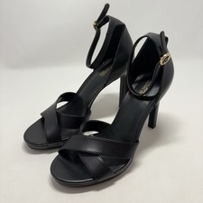 Michael Kors Womens Alexia Sandal Black Ankle Strap Heels Size 7