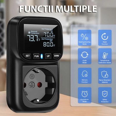 Digital Temperaturregler Steckerthermostat Smart Thermostat Steckdose Für Heizen