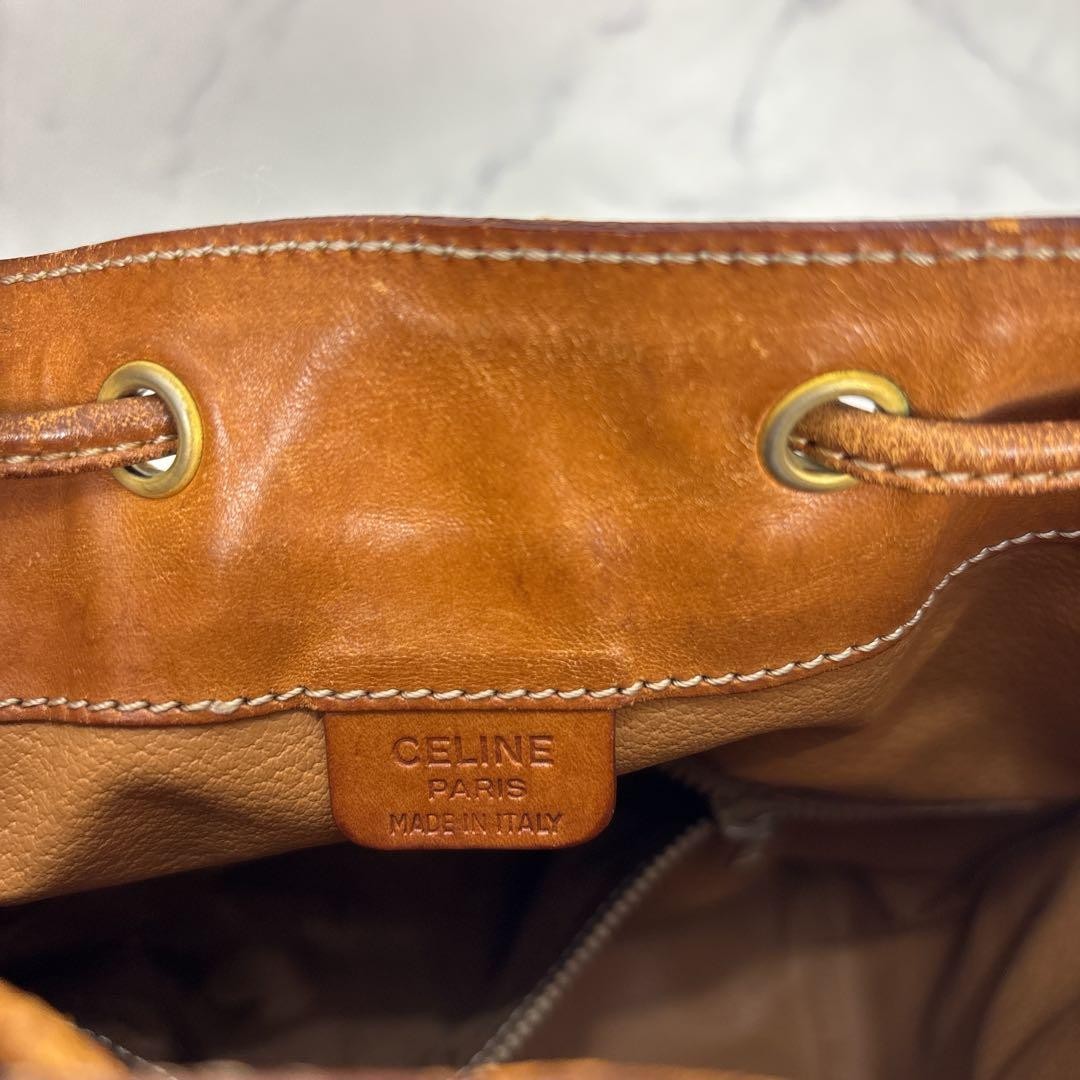 Celine Macadam Pattern Leather PVC Drawstring Sho… - image 13