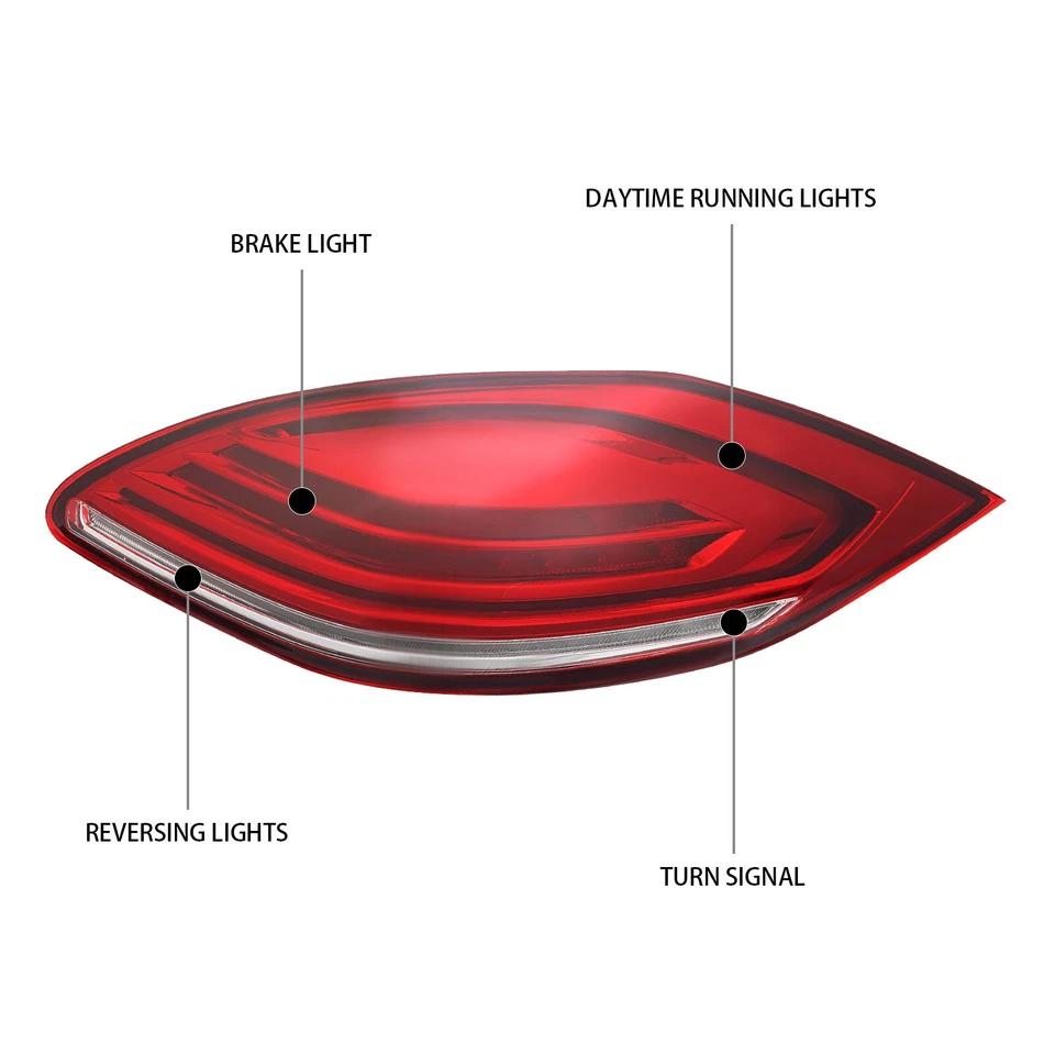 Upgrade For 2010-2013 Porsche Panamera 970 LED Tail Lights Rear Brake Lamps Pair Foto 4 de 4