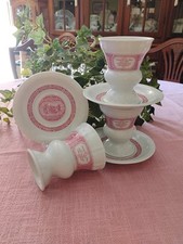 3x R&uuml;desheimer Kaffee Becher mit Unterteller - Heinrich Porzellan - Hei&szlig;e Schoko